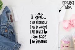 I Am Positive Affirmations svg, positive sayings sign svg Product Image 2