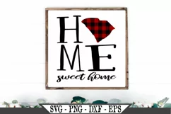 South Carolina State Home Sweet Home Buffalo Plaid SVG Desig Product Image 1