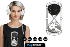 Day and Night on Hourglass for T-Shirt Design Product Image 1