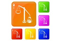 Balance election icons set vector color Product Image 1