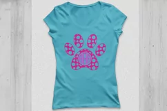 Paw Print SVG, Print Monogram, Dog Paw SVG, Die Cuts. Product Image 3
