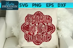 Believe in the Magic Mandala SVG | Inspirational Mandala SVG Product Image 2