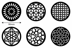 Decorative Circle Coasters Cutting Files SVG DXF Product Image 2