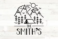 Last Name Family Sign Camping Tent svg Product Image 1