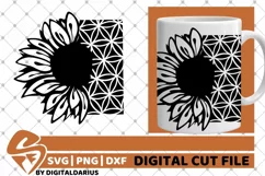 Beauty Sunflower svg, Floral svg, Geometrical svg, Mandala Product Image 2