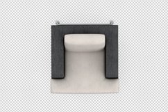 Isometric Arm Chair 3D isolated render Product Image 1