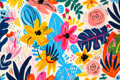 Colorful Flowers Background Wallpaper Product Image 1