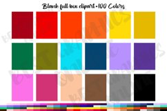 100 Solid colors blank full box planner stickers clipart Product Image 1