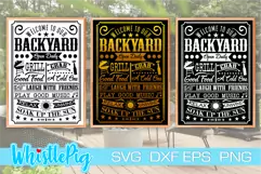 Backyard Rules Svg Family Svg Farmhouse Svg Farmhouse Sign Product Image 1