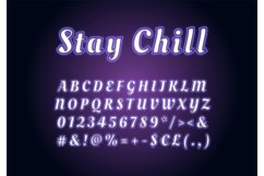 Stay chill neon light font template Product Image 1