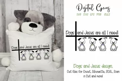 Dogs and Jesus are all I need! SVG / EPS / DXF / PNG Files Product Image 1