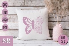 Floral Butterfly t-shirt design| Vinyl butterfly SVG Product Image 4