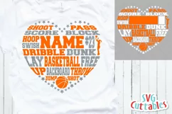 Basketball SVG | Basketball Heart Subway Art | Shirt Design Product Image 1