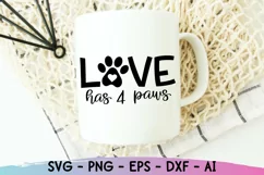 Love Has 4 Paws Svg - Dog Mom Svg - Fur Mama Svg Product Image 4