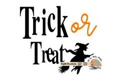 Halloween svg cut file Trick or Treat with witch svg file Product Image 2