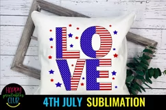 Love Fourth of July Sublimation I July 4th Sublimation Ideas Product Image 3