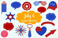 July 4 Clipart Graphics I Patriotic Clipart Product Image 2