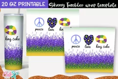 Sublimation Mardi gras 20 Oz. Skinny Tumbler Product Image 2