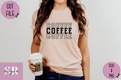 Coffee stacked word| vinyl cutting | caffeinated svg Product Image 2