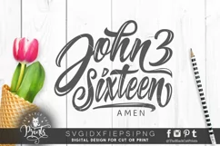John 3 Sixteen SVG | Christian SVG Cut File Product Image 1