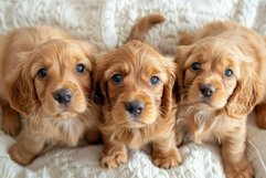 Adorable trio of cocker spaniel puppies Product Image 1