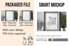 Wooden Frame Smart Mockup PSD &amp; JPG Template Graphic Product Image 2