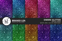 Ombre Glitter Digital Paper - Free Design of The Week Product Image 1