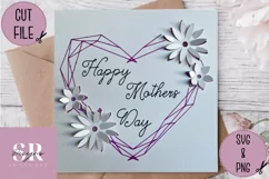 3D Mother’s Day heart card | Paper cutting | Mother’s Day Product Image 2
