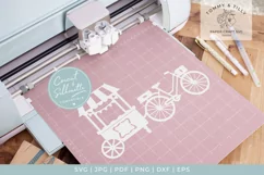 Bike & Cart - SVG Papercut Cutting File Product Image 2