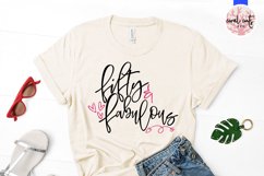 Fifty And Fabulous - Birthday SVG EPS DXF PNG Cutting File Product Image 2