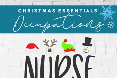 Christmas Nurse svg - Nurse Christmas Crew svg for crafters Product Image 3
