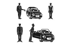Valet icons set, simple style Product Image 1