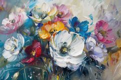 Painting Flowers Background Wallpaper Product Image 1