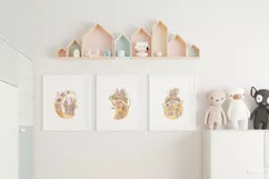 Watercolor moon phase house clipart. Nursery illustration Product Image 4