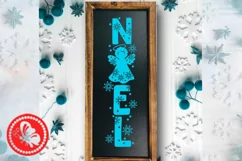 Noel sign svg vertical Christmas Angel svg Outdoors decor Product Image 2