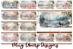 120 Flower Mug Wrap Bundle, Floral Sublimation PNG, Snowman Product Image 4