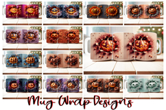 160 Halloween Mug Wrap PNG Bundle | 11oz 15oz Sublimation Product Image 4
