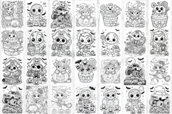 Cute Halloween coloring pages bundle Product Image 4