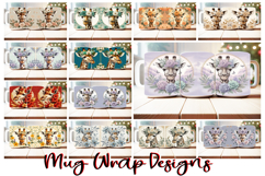 80 Giraffe Mug Wrap PNG Bundle | 11oz 15oz Sublimation Product Image 5