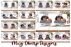 60 Pixel Afro Mug Wraps Sassy Self-Care PNGs for 11oz 15oz Product Image 5
