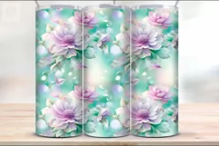 Blooming Spring Tumbler Sublimation, 20 oz Tumbler Wrap Product Image 4
