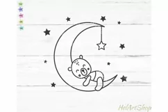 Teddy Bear SVG, Cute Bear SVG, Baby Bear SVG Product Image 1