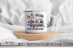America Home Sweet Home Sublimation Png | USA Camper Product Image 3