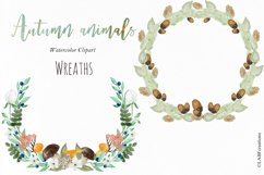 Autumn animals. Watercolor clipart. Product Image 17