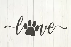 Love with Pawprint - Dog SVG File for Crafters Product Image 3