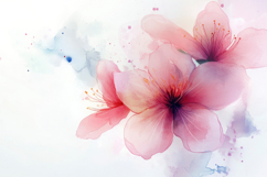 Watercolor Cherry Blossom Background Wallpaper Product Image 1