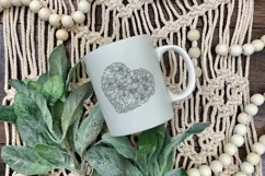 Heart SVG | Zentangle Heart SVG | Flower SVG | Love SVG Product Image 7