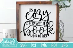Book Lover Saying SVG | Cozy Up With A Book Kind of Day Product Image 8