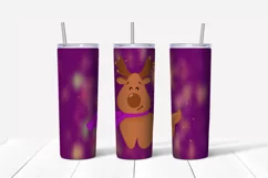 Christmas tumbler design,Cute deer tumbler,Skinny tumbler Product Image 3