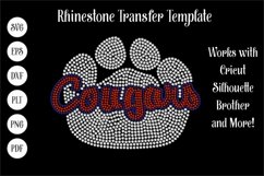 Cougars - Cougar Rhinestone SVG Template Product Image 1